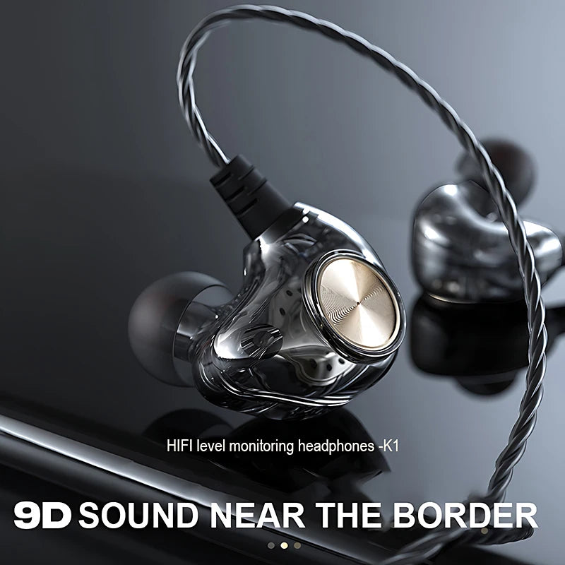 HIFI Heavy Bass Wired Earphone 3.5mm AUX In Ear Gaming Headset Dynamic Music Headphones Stereo Noise Cancelling Earbuds With Mic Oasis Select