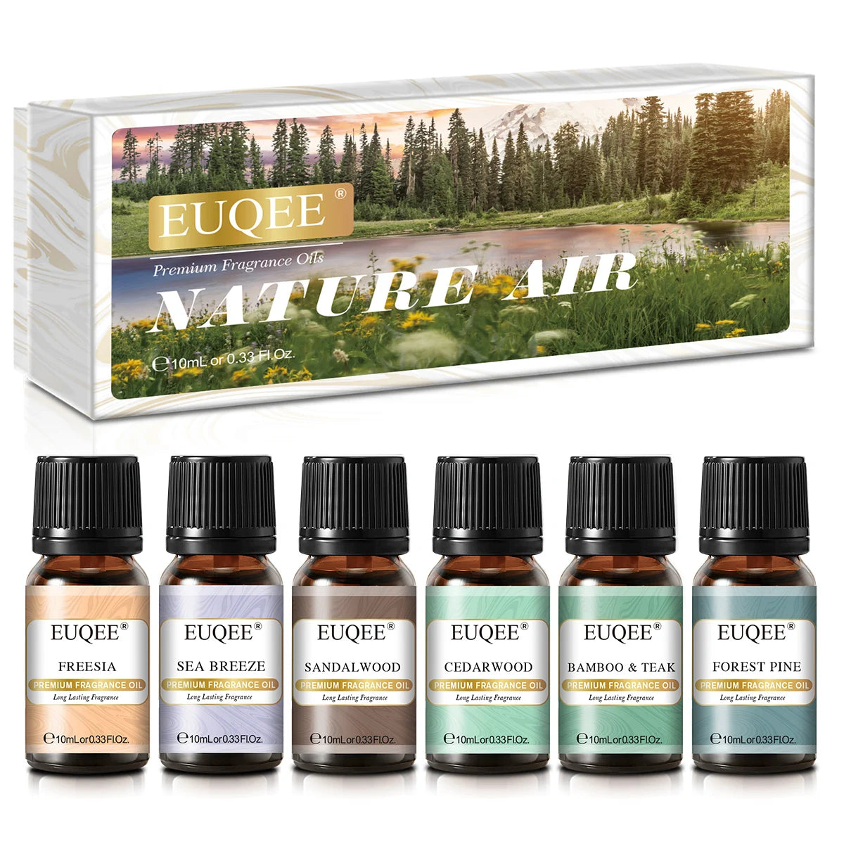 EUQEE 6-Piece Fragrance Oil Set – Reed Diffuser & Candle Making