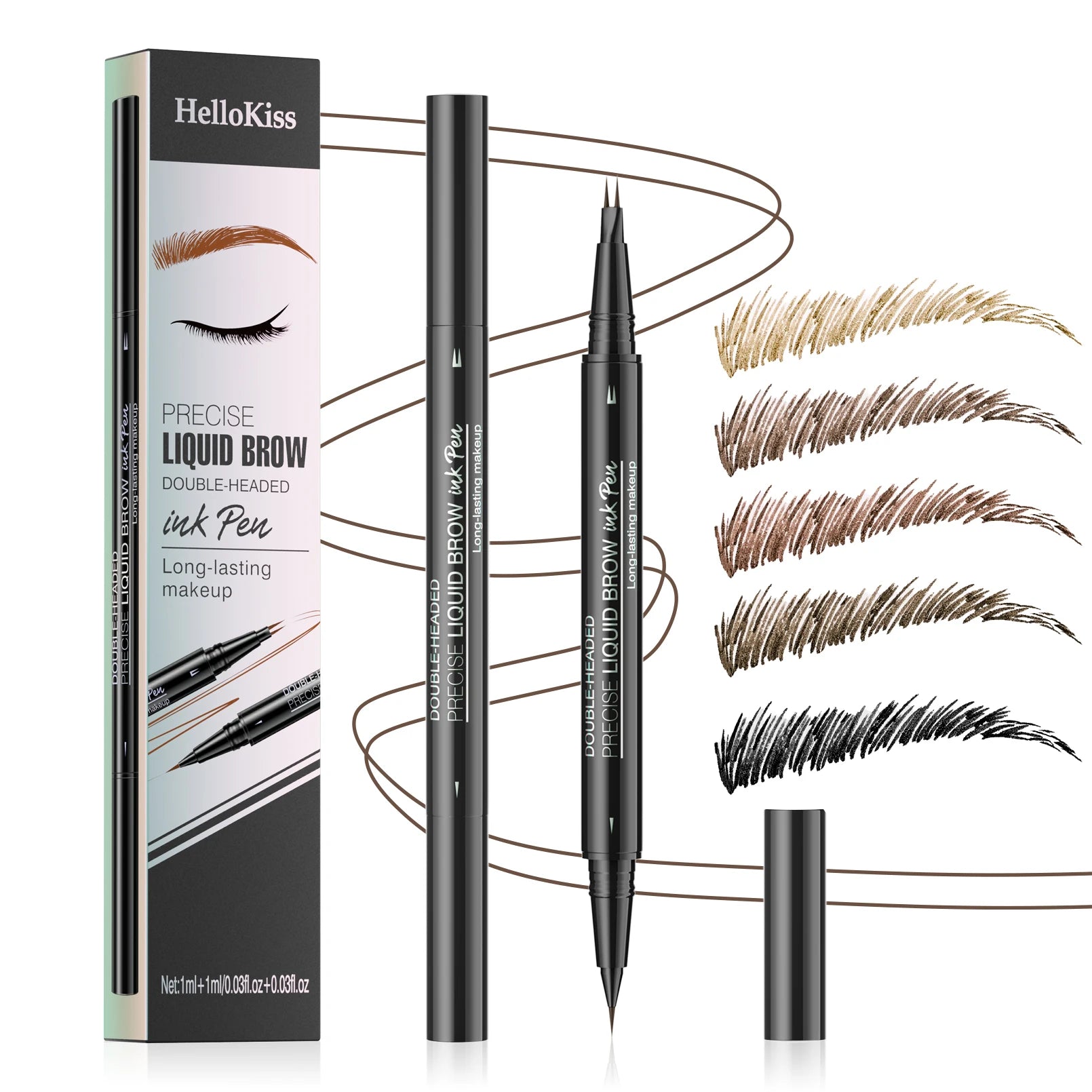 Waterproof Dual-Tip Liquid Brow Pen | Long-Lasting Wild Brows