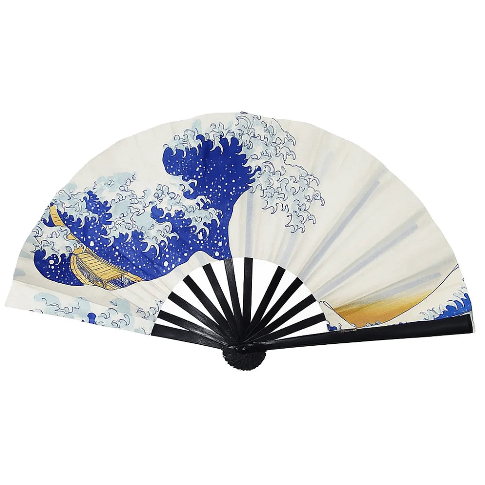 1 pcs Exiquisite Cartoon Summer Gift Bamboo Wooden Cat Patterns Folding Fan Home Decoration Fan Crafts Silk Fan Oasis Select no.5