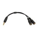 Splitter Headphone For Computer 3.5mm 2 Female To 1 Male 3.5mm Mic Audio Y Splitter Cable Headset To PC Adapter Oasis Select A