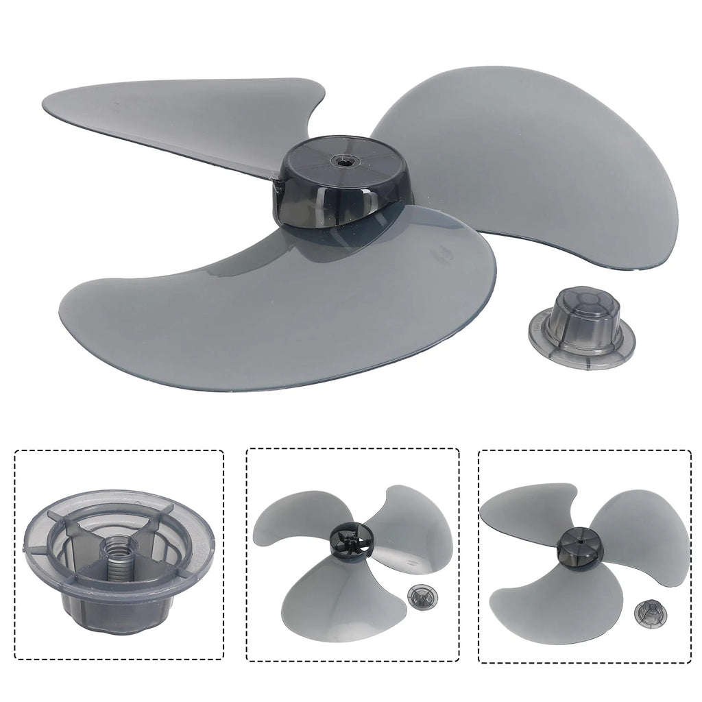 16Inch 3 Leaves Plastic Fan Blade With Nut Coverfor Standing Pedestal Floor Table Fanner Electric Fan Accessories Oasis Select