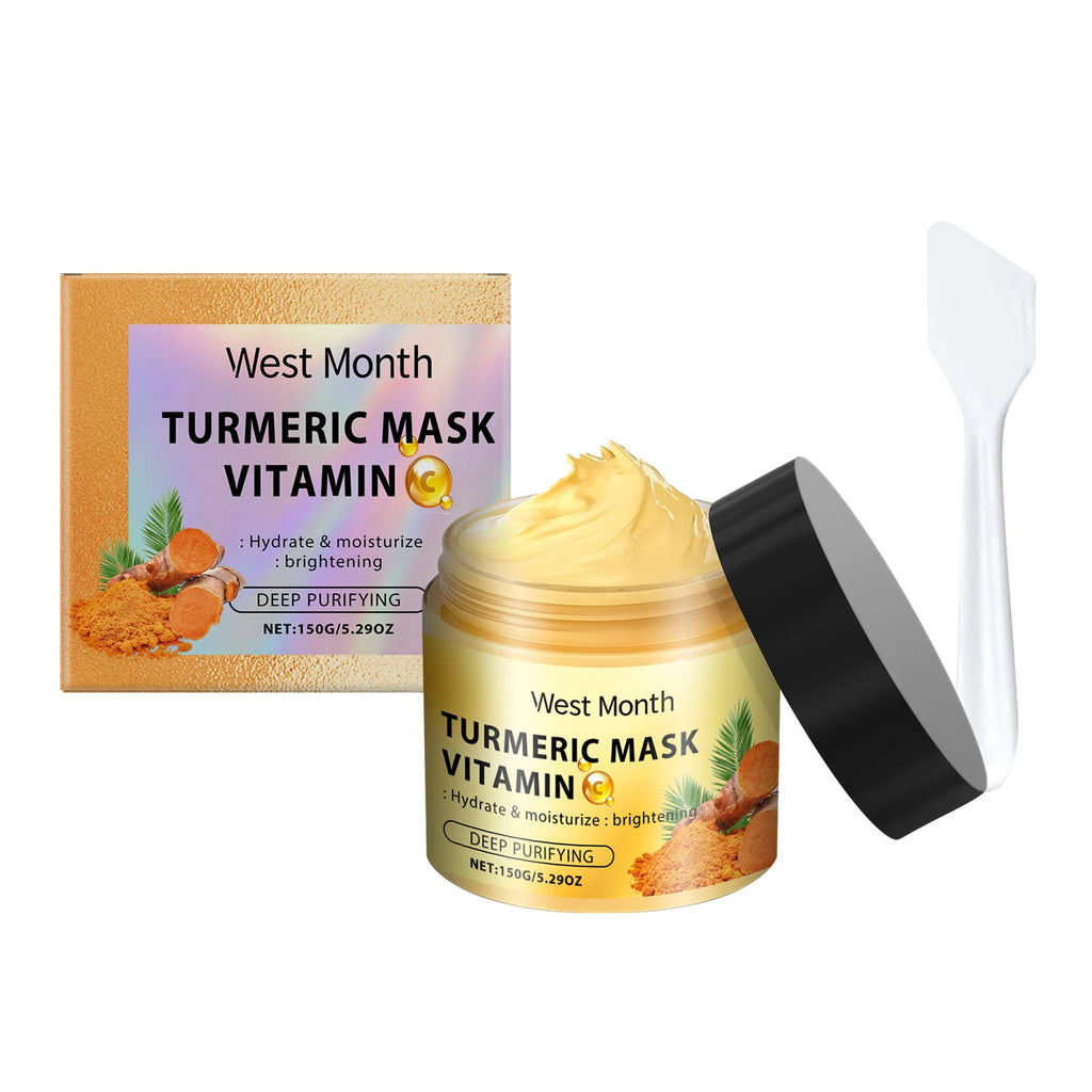 Turmeric Vitamin C Clay Mask Deep Cleansing Dark Spot Removal Tighten Shrink Pores Anti Acne Brightening Moisturizing Skin Care Oasis Select