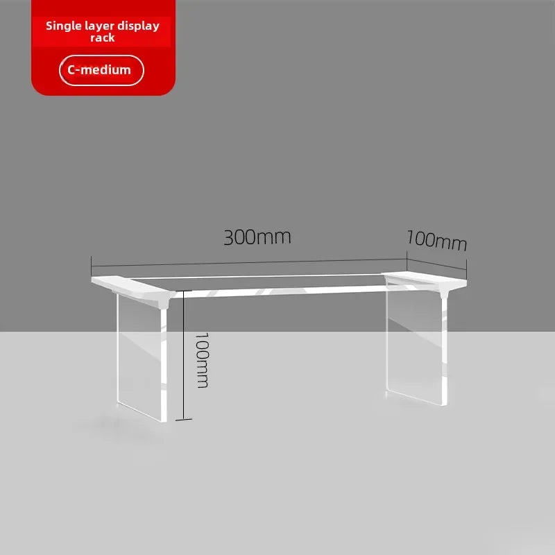 Acrylic Display Rack – Clear Figurine & Shoe Organizer Stand