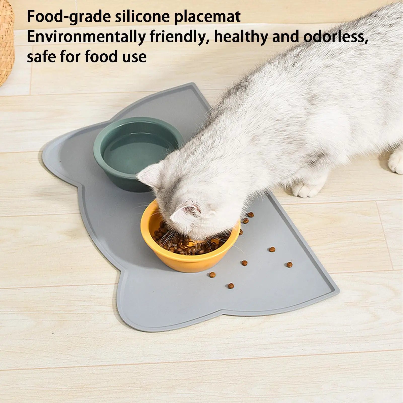 Silicone Pet Feeding Mat – Non-Slip Waterproof Dog & Cat Placemat