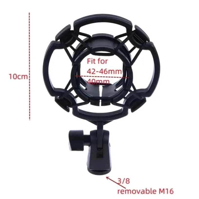 Shockproof Mount Mic Holder Universal Shockmount for Microphone Adjustable For Large Diaphram Mic Clip Stand Oasis Select