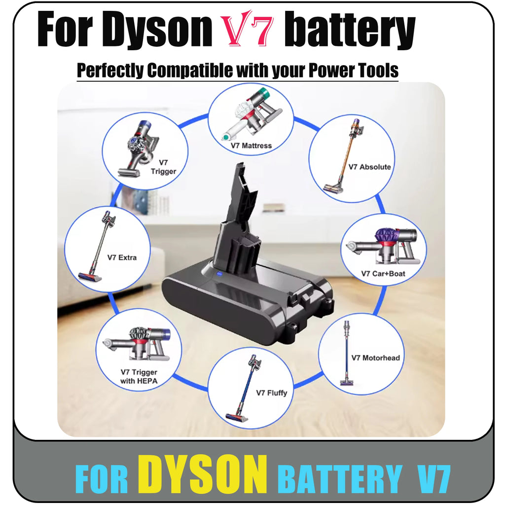 28000mAh Vacuum Cleaner Battery for Dyson V7 Battery, SV11 Series V7 FLUFFY Animal Rechargeable Battery Oasis Select