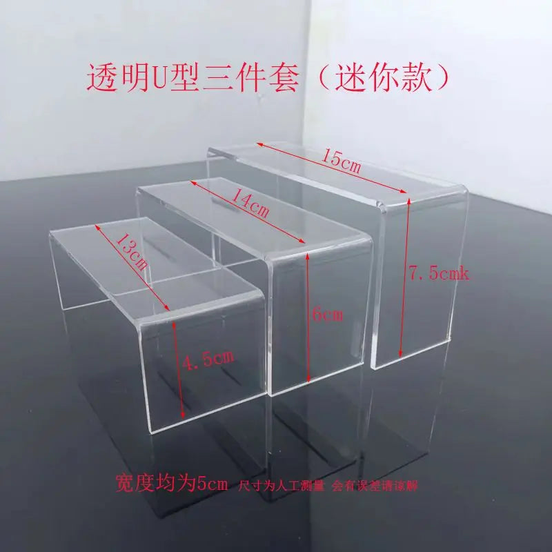 U-Shaped Acrylic Display Stand Set of 3 | Desktop Organizer