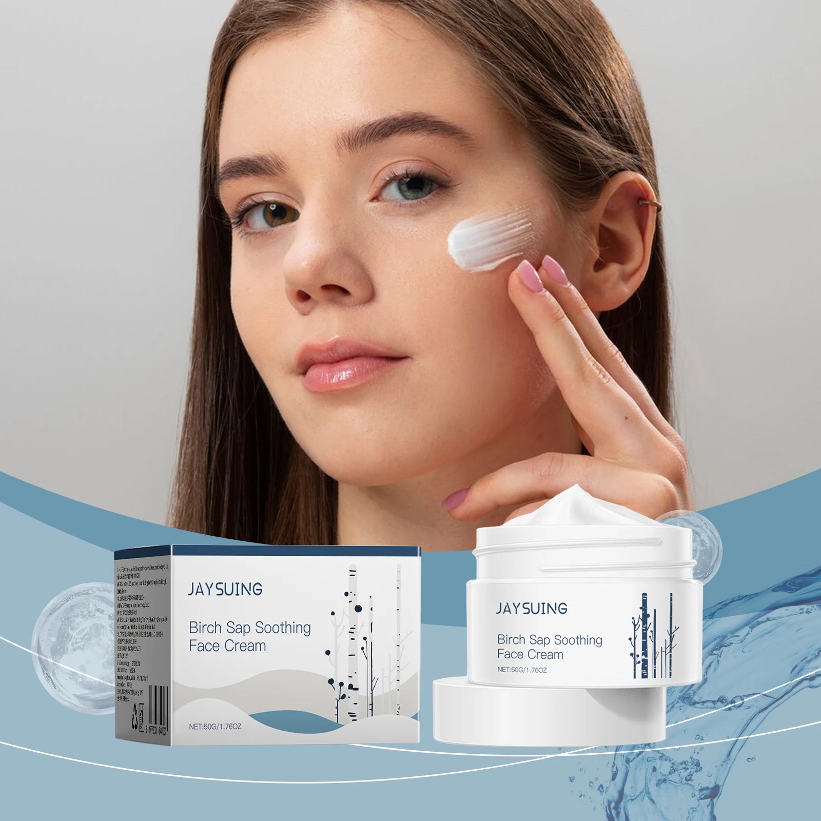 Jaysuing Facial Moisturizing Moisturizing Clean, Dry Birch Sap Soothing Cream Skin Soft Gentle Cream Oasis Select