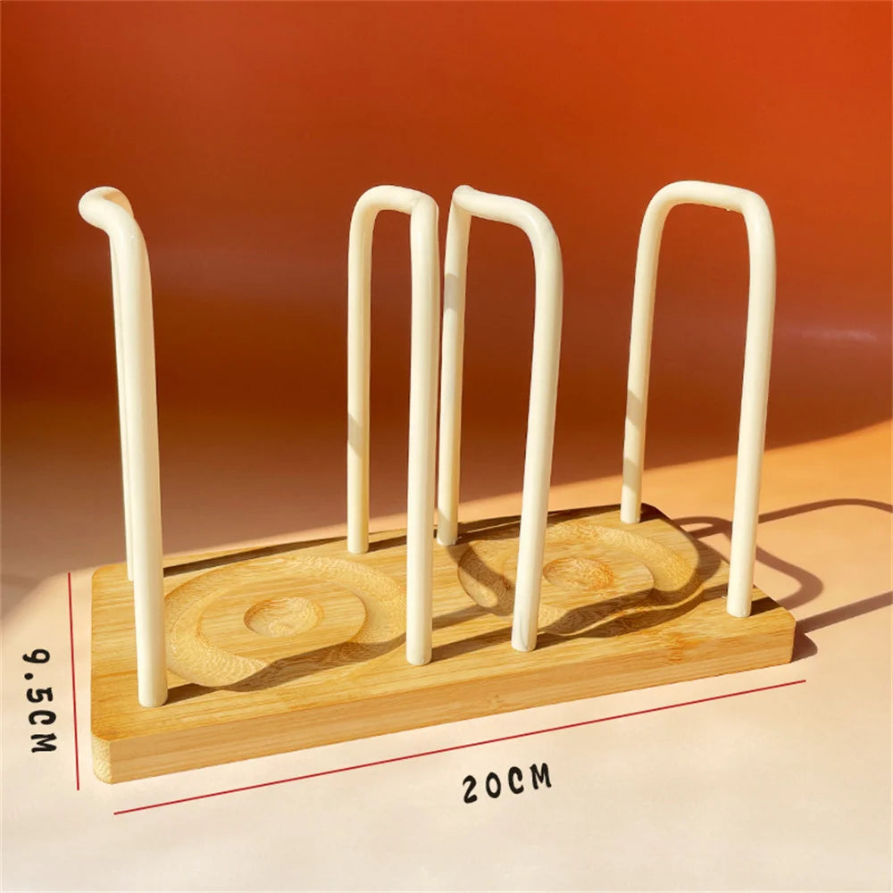 Disposable Cup Storage Holder Wooden Water Cups Dispenser Rack Shelf with Longer Stick Tableware Organizer for Restaurants Bar Oasis Select White 2