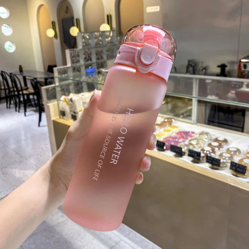 780/1000ml Plastic Water Bottle for Drinking Portable Sport Tea Coffee Cup Kitchen Tool Kids Water Bottle for School Transparent Oasis Select Pink-780ml 750-1000ml