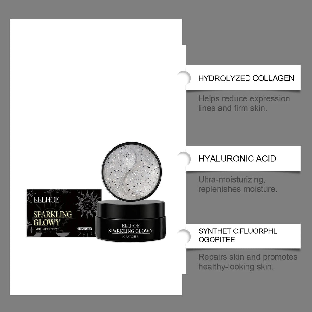 EELHOE Collagen Hydrogel Eye Patches 60 Pairs – Dark Circles Hydrogel Eye Patches Oasis Select