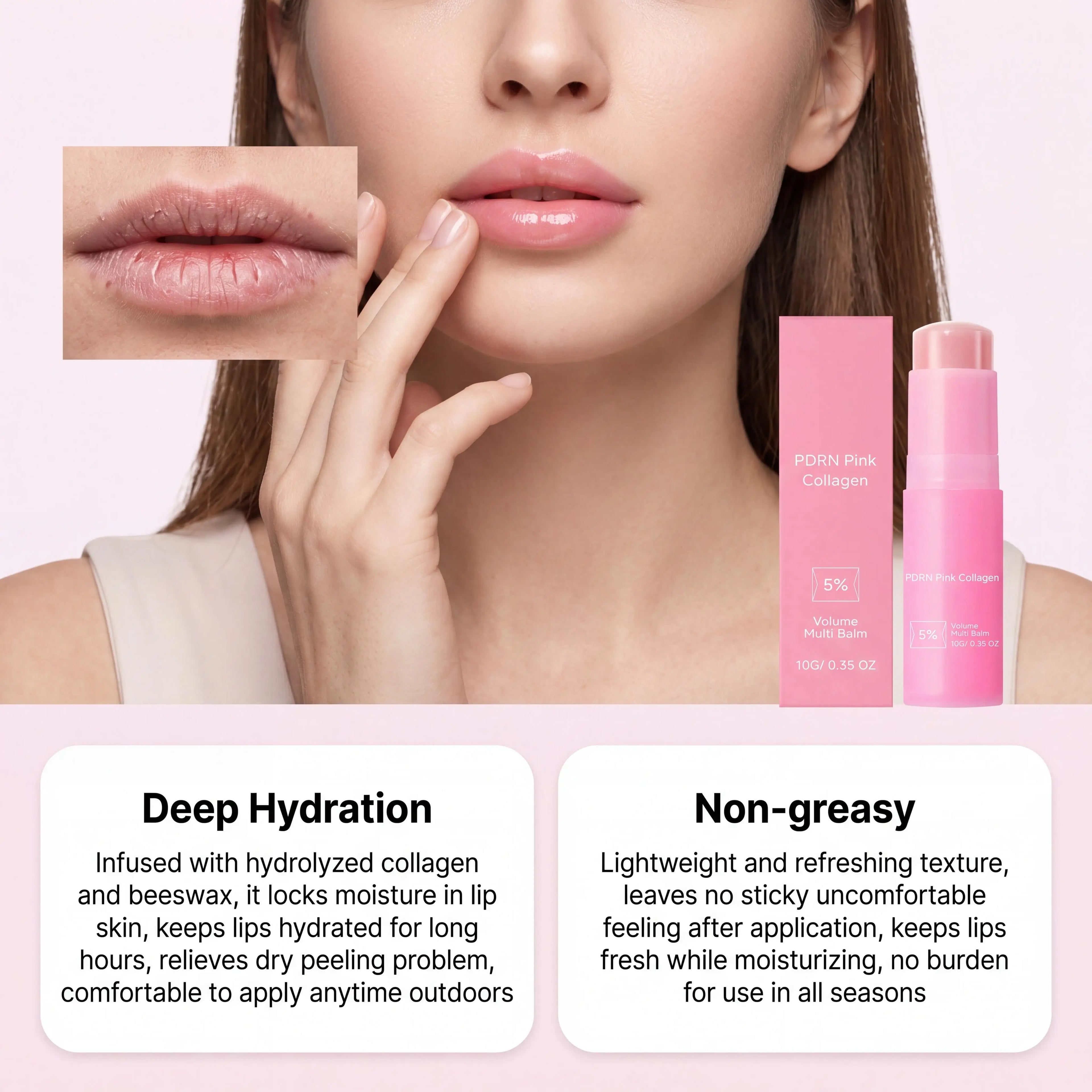 Collagen Multi Balm Stick – Anti-Wrinkle & Moisturizing Lip Face Collagen Balm Stick Oasis Select