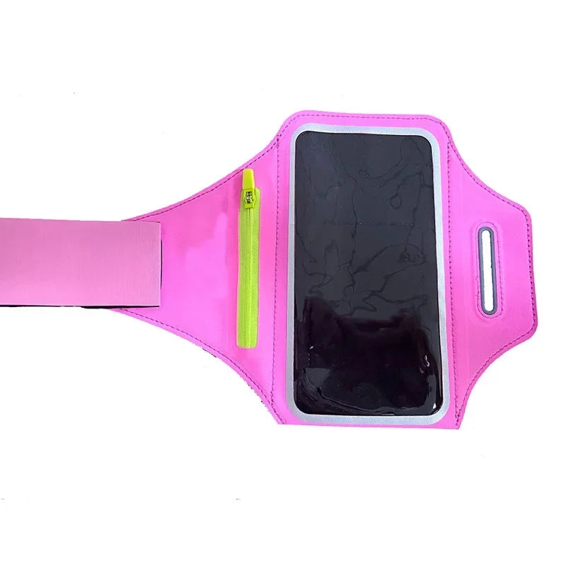 Outdoor Fitness Running Arm Bag Mobile Phone Bag Card Headphone Storage for IPhone 14 Pro Max Samsung Xiaomi Running Accessories Oasis Select Pink