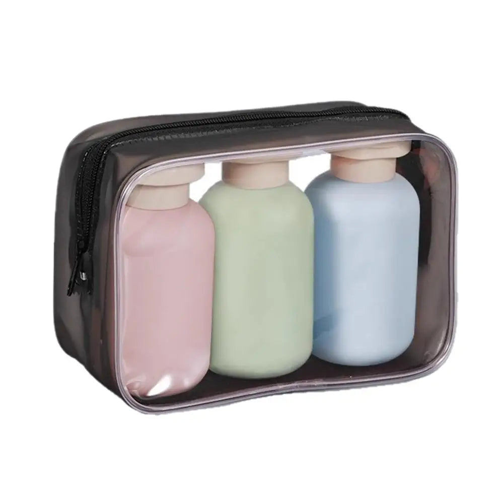 3Pcs 100ML Travel Bottles Set, Leak-Proof Refillable Portable Dispenser for Shampoo Toner Lotion Shower Gel, Travel Essentials Oasis Select 3pcs