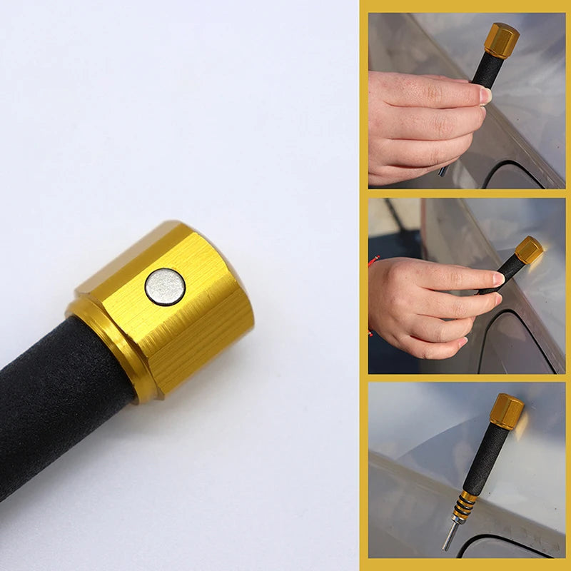 4Pcs Car Body Dent Repair Tool Paintless Tap Down Pen Magnetic Anti-Slip Grip Dent Repair Tool Detachable Tip Scratch Free Tool Oasis Select