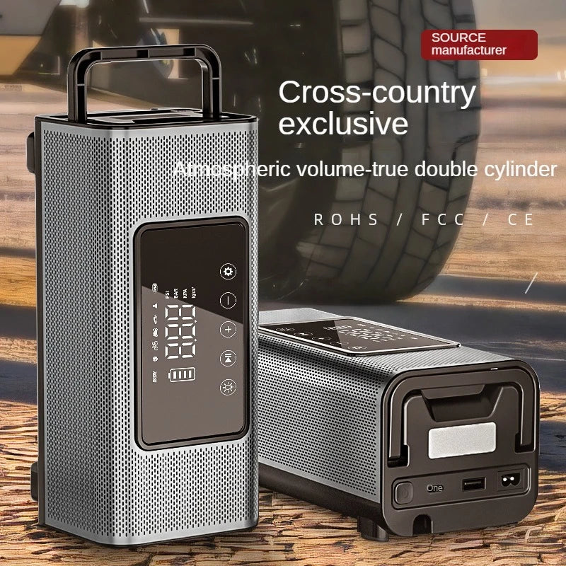 Car Air Pump 150psi 10000mha Air Compressor Wireless Tire Inflator Pump 25 Cylinder High Pressure Off-road Vehicle Air Inflator Oasis Select