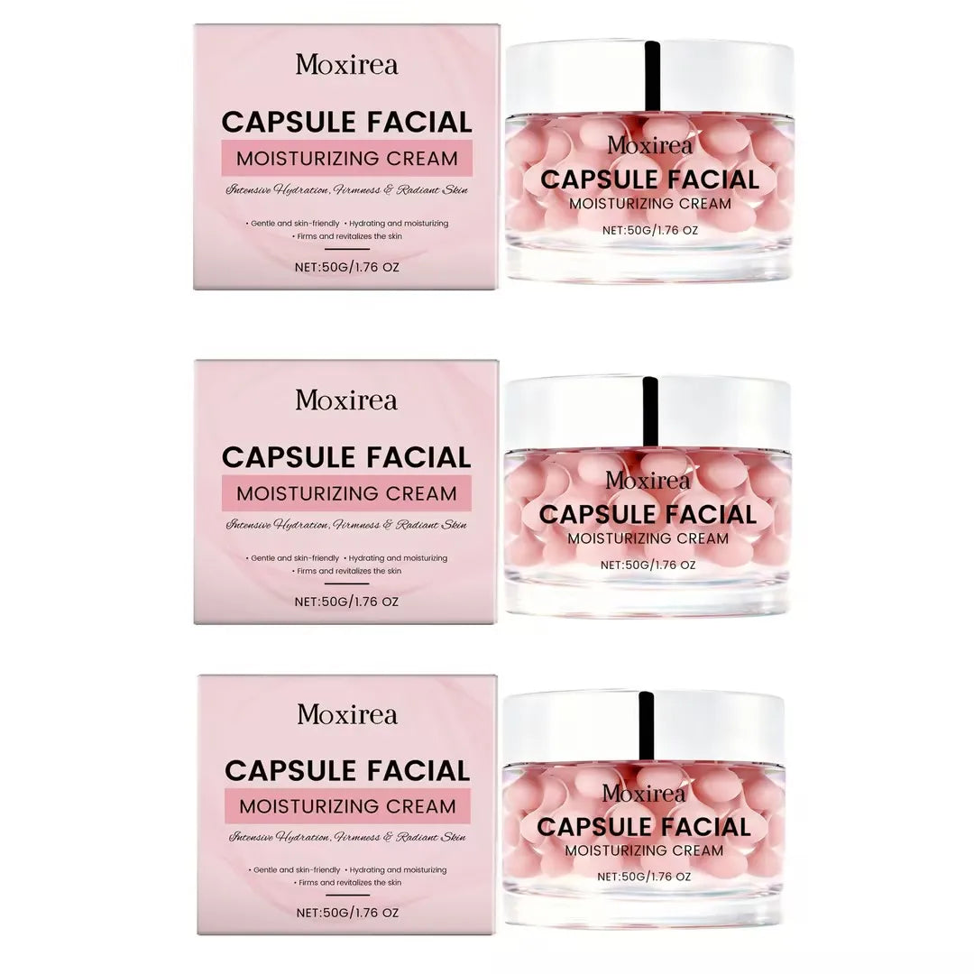 Pink Capsule Moisturizing Cream Hydration Nourish Brighten Complexion Improve Skin Texture Anti-Aging Firming Radiant Skin Cream Oasis Select 50g x3 boxed