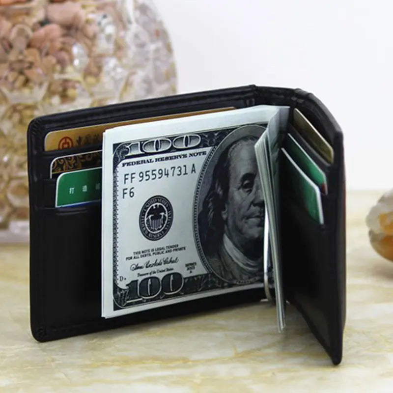RFID Men's Leather Slim Bifold Money Clip Wallet Front Pocket Credit Card Holder Oasis Select