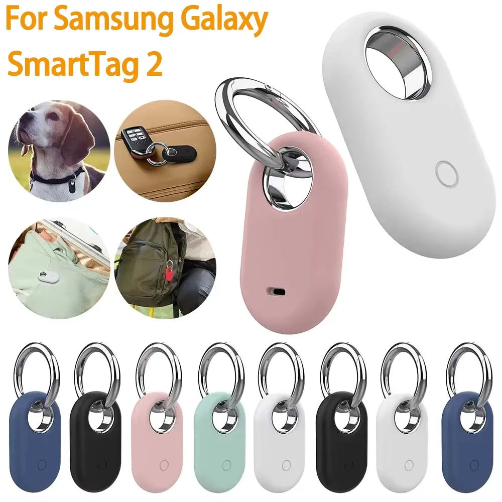 Samsung Galaxy SmartTag 2 Silicone Case with Keychain Tracker Protective Case Oasis Select