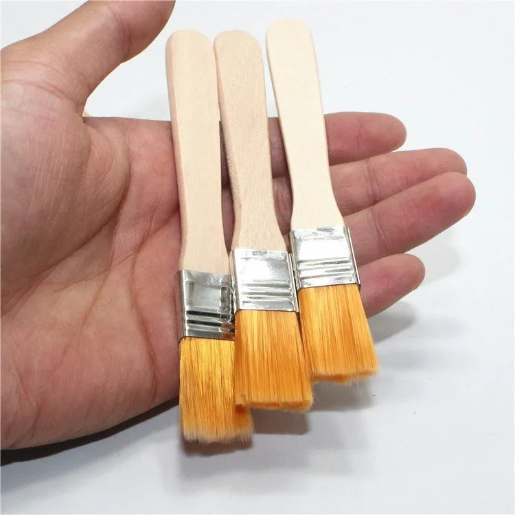nylon brushes 6/12/18/32pcs short wooden handle art paint brushes watercolor brushes wall brushes art brushes cleaning tools Oasis Select