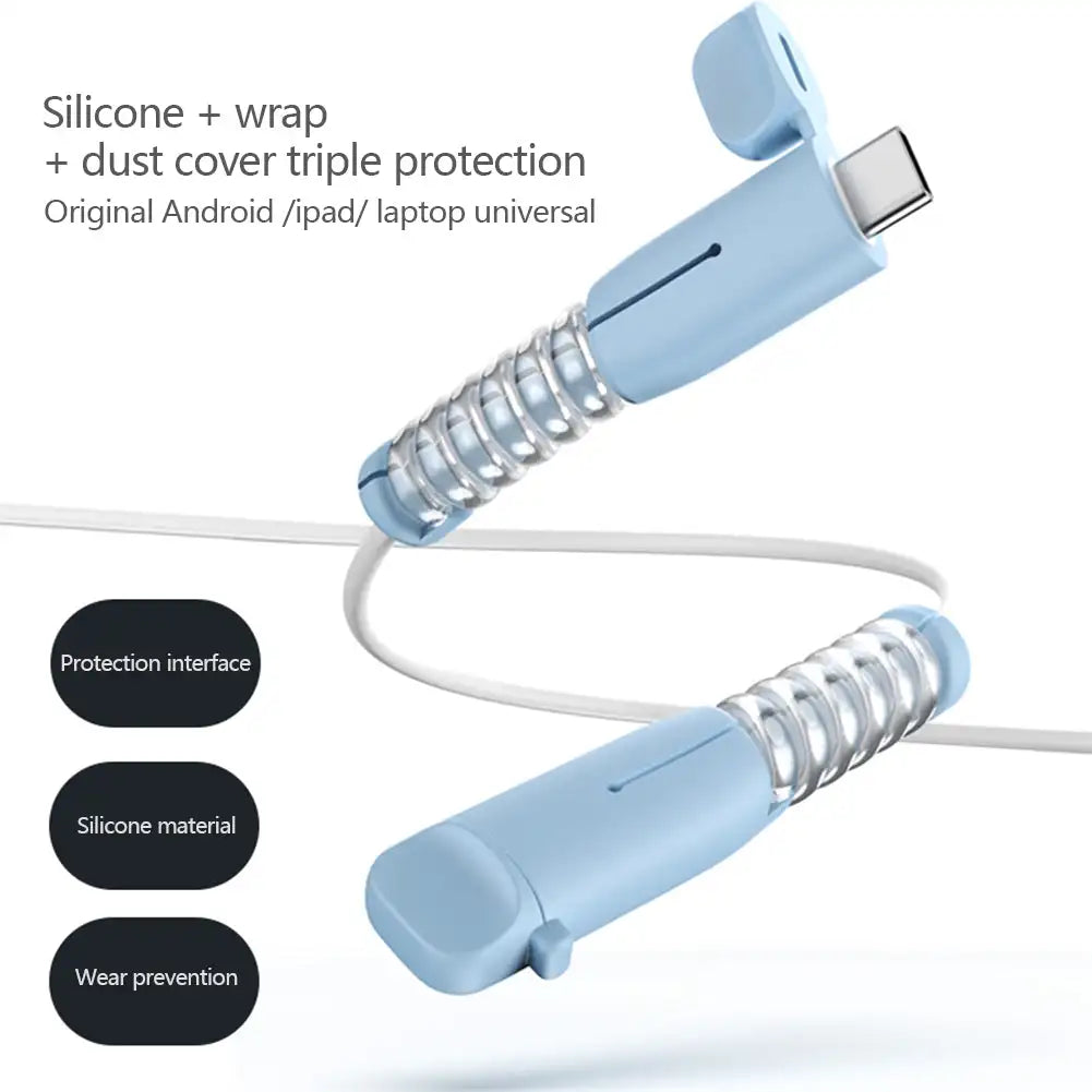 Silicone Type-C Cable Protector & Wire Winder | Multicolor Cable Protector Oasis Select
