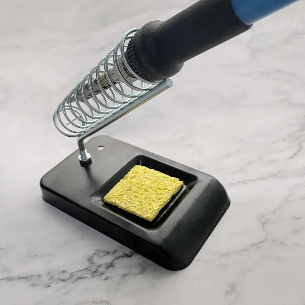 Soldering Iron Stand Portable Holder Soldering Tin Stand with Welding Cleaning Sponge Electric Soldering Iron Accessories Oasis Select