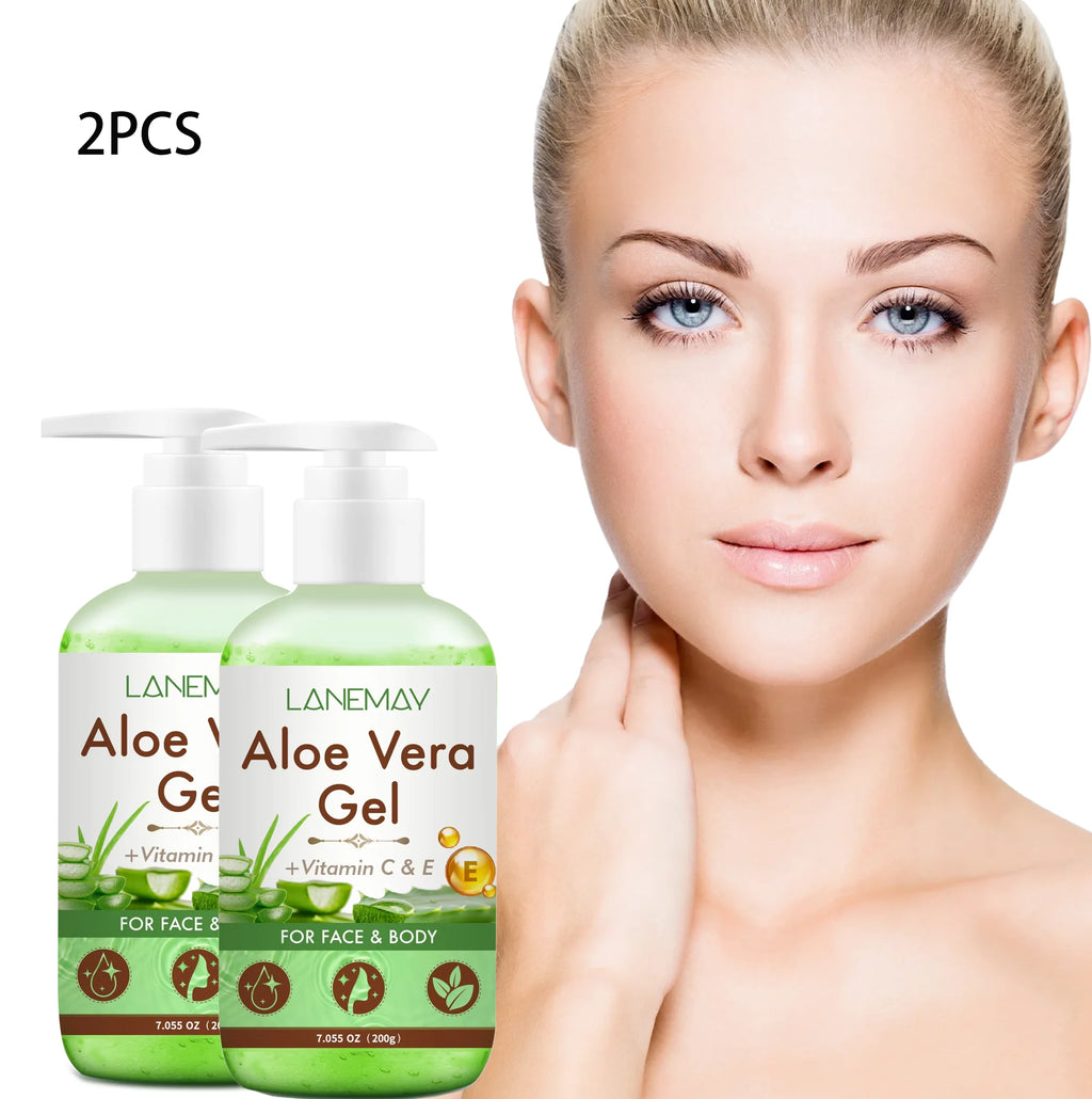 2-Pack Vitamin C & E Aloe Vera Gel – Face & Body Moisturizer Aloe Vera Gel Oasis Select