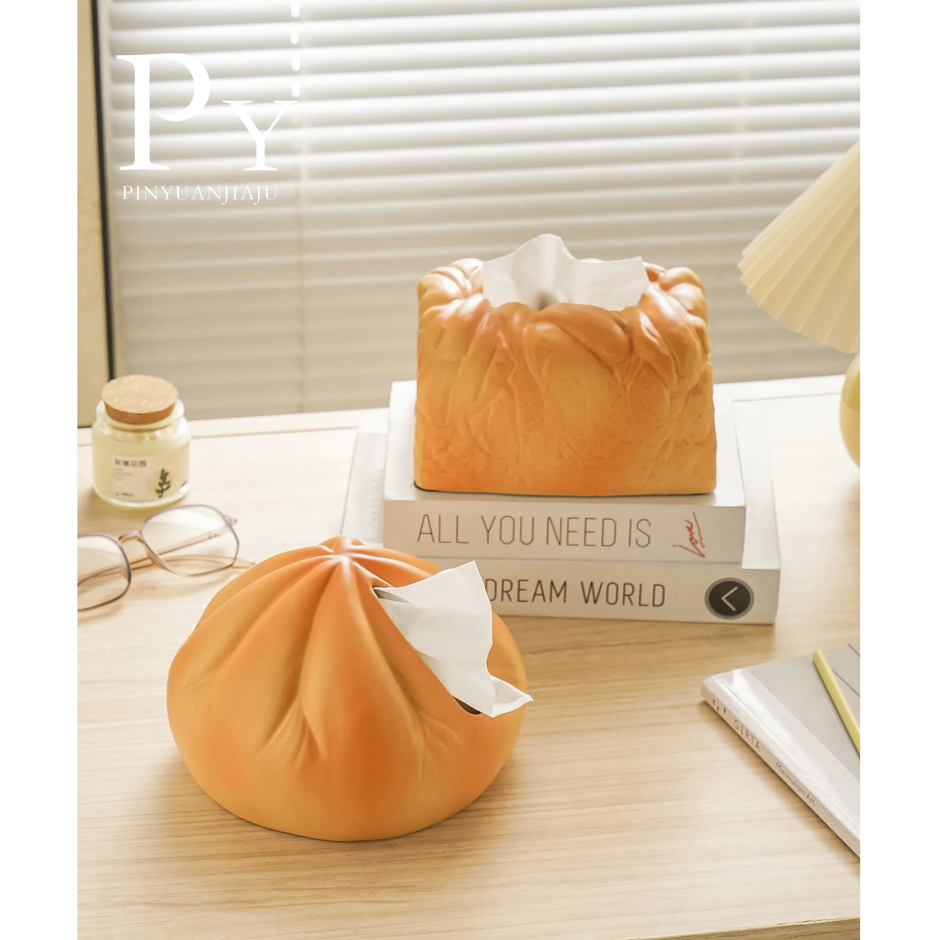 Cream Wind Ins Bread Tissue Box Ceramic Household Living Room Paper Box Toilet Paper Box Desktop Decoration Storage Oasis Select