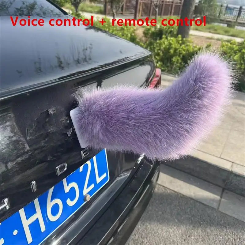 Fluffy Remote Control Electric Bicycle Tail Realistic Versatile Car Wagging Moving Tail Self-adhesive Rechargeable Oasis Select PP1