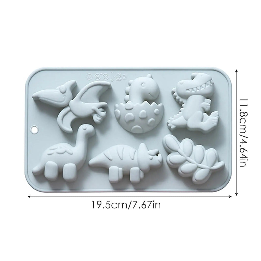 Dinosaur Jello Mold 6 Cavity Silicone Molds For DIY Cute Different Dinosaur Shapes Silicone Kawaii Animal Dino Mold For Kids Oasis Select