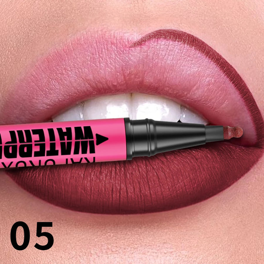 KAFURUX Matte Liquid Lip Liner – 12 Colors, Waterproof