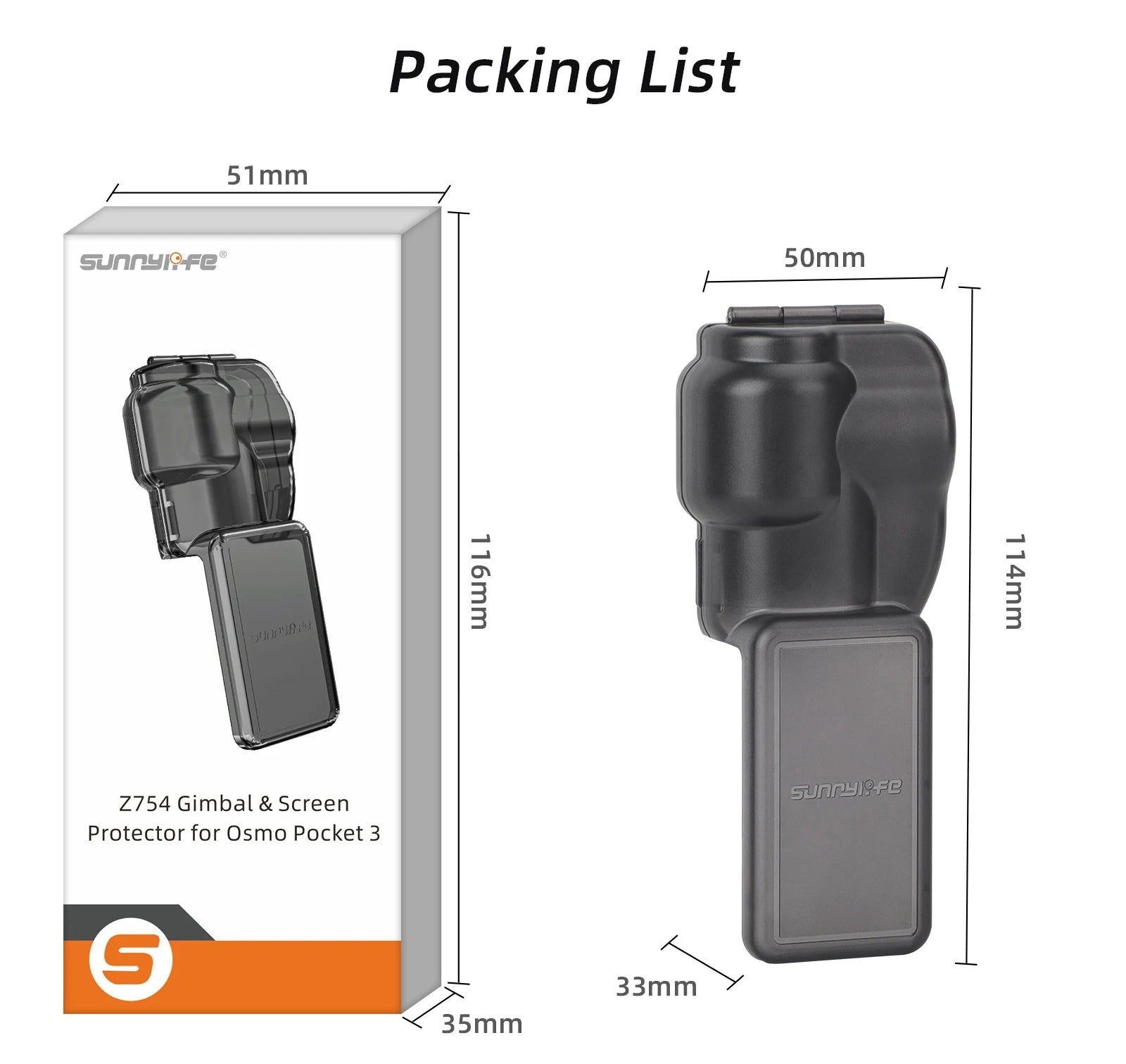 DJI Osmo Pocket 3 Gimbal Lens & Screen Protective Cover