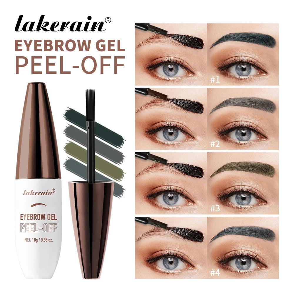 Lakerain Eyebrow Gel Tattoo Easy Peel-off Liquid Dyeing Eyebrow Cream Waterproof Durable Brow Tint Film Forming Cosmetics Oasis Select