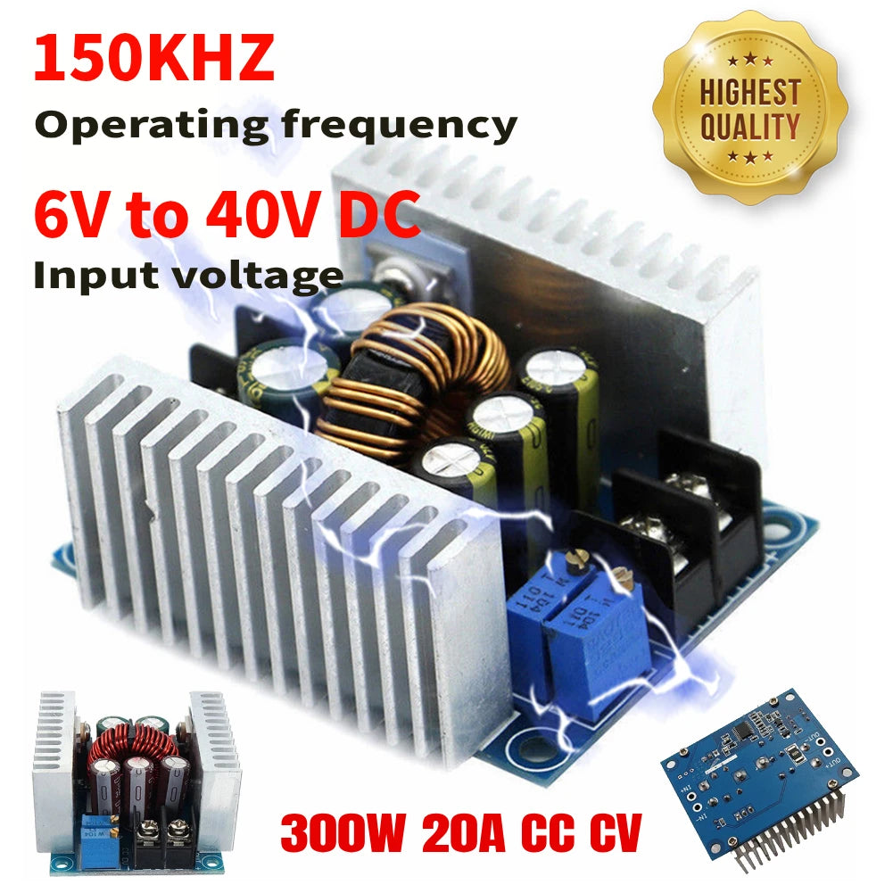 ALLOYSEED 300W 20A DC Buck Converter 6-40V Step Down Module DC Buck Converter Oasis Select france