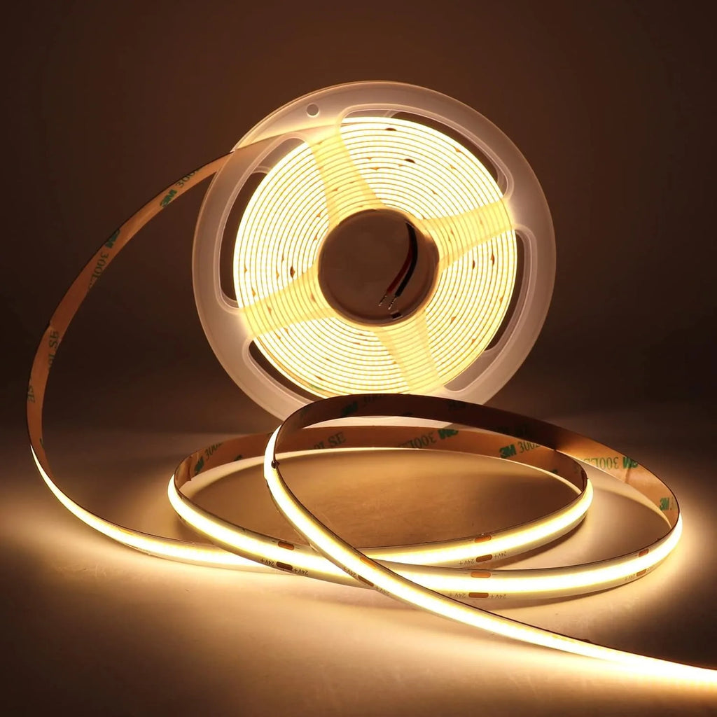 DC 12V 24V 8MM COB LED Light Strip Room Decoration 320LEDs/m Led Tape High Density Flexible 3000K 3500K 4000K 6000K Oasis Select