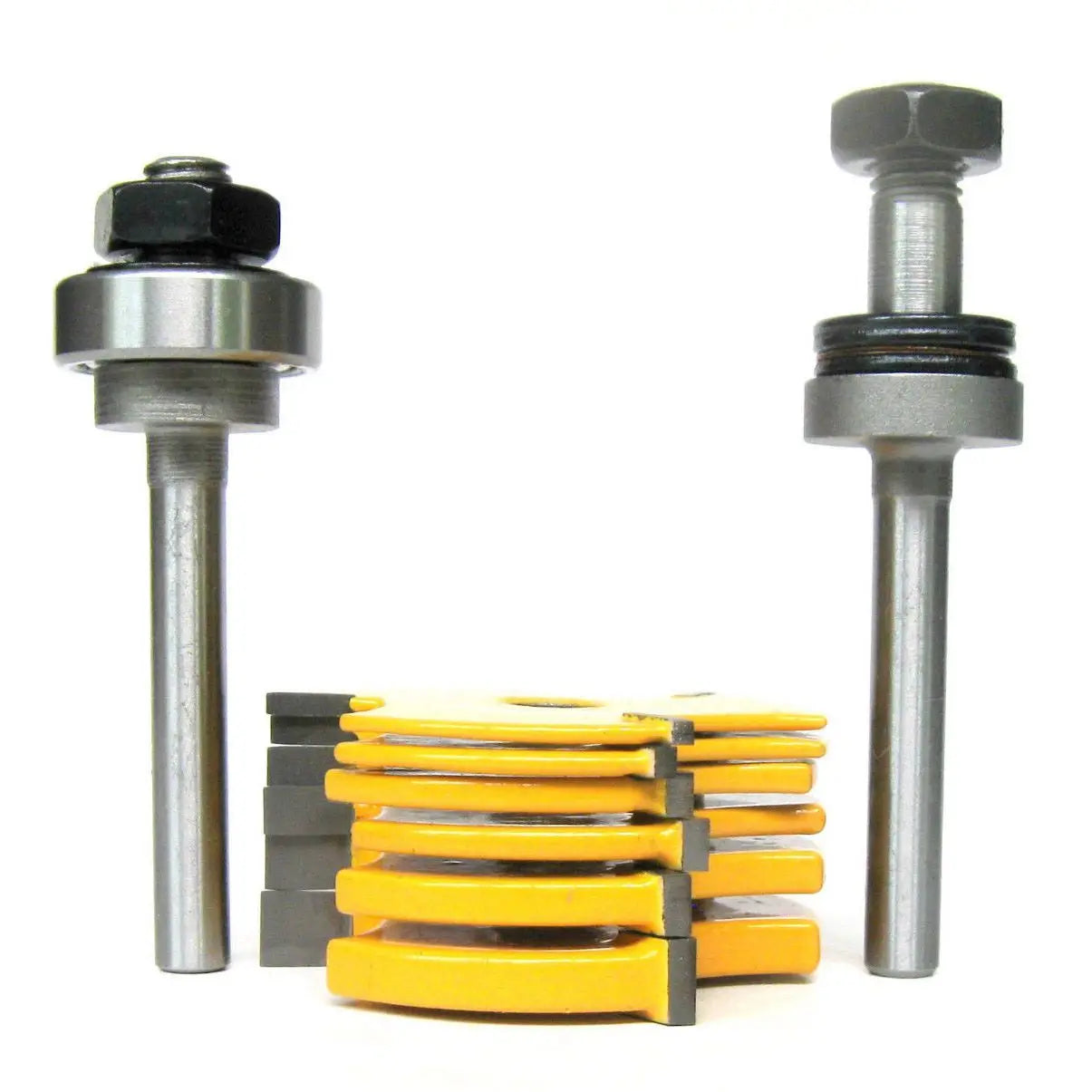 LIKE WISH 8Pc 1/4Inch Shank Slot ,Assembly 6 Cutters & 2 Arbors Router Bit Set Oasis Select