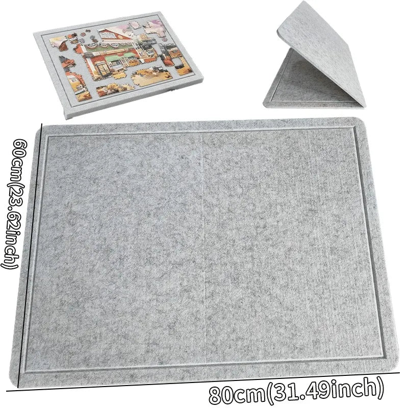 [Portable | Puzzle Board] Portable Puzzle Board | 1000pcs Table with Felt Mat, Art Frame Supplies, Storage Tool, No Pieces Oasis Select Regular (not puzzle)
