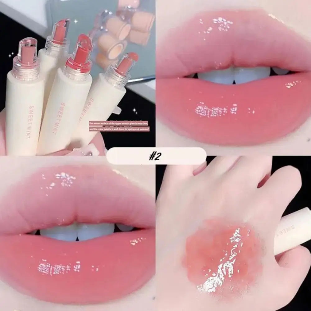 Hydrating Jelly Lipstick,Glow Moisturizing Tinted Lip Balm,Long Lasting Waterproof Plumping Lip Gloss, Mirror Lip Glaze Makeup Oasis Select
