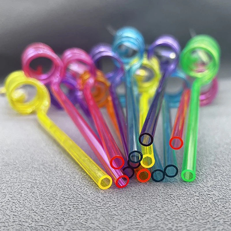 8pcs Halloween Straw Reusable Pumpkin Spiral Plastic Straw Kids Baby Birthday Party Decorations Supplies Drinking Straws Oasis Select