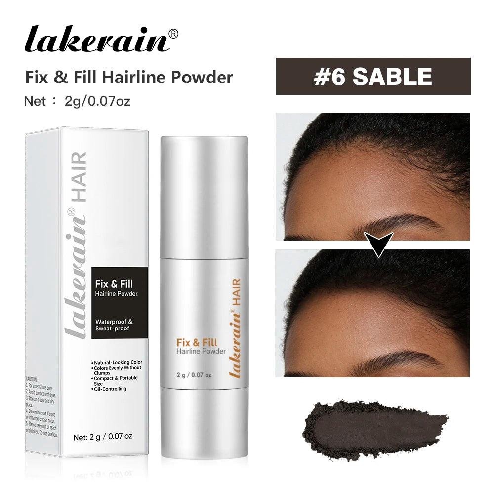 Lakerain Waterproof Hairline Shadow Powder Women Men Hair Concealer Natural Cover Multi-functional Hairline Shadow Sticks Oasis Select 6 SABLE