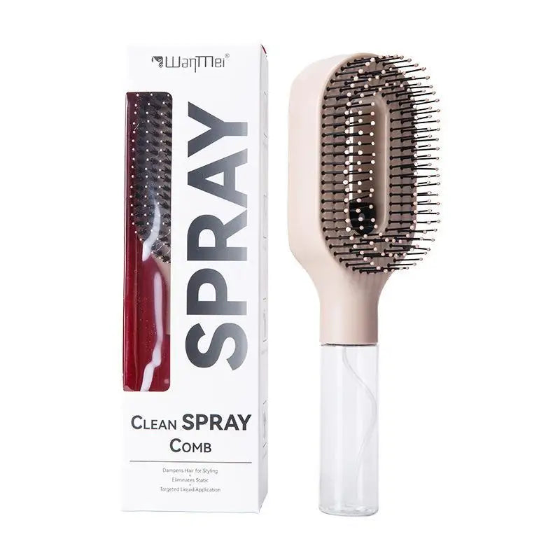 2-in-1 Spray Hair Brush – Detangling Mist Comb Styling Tool