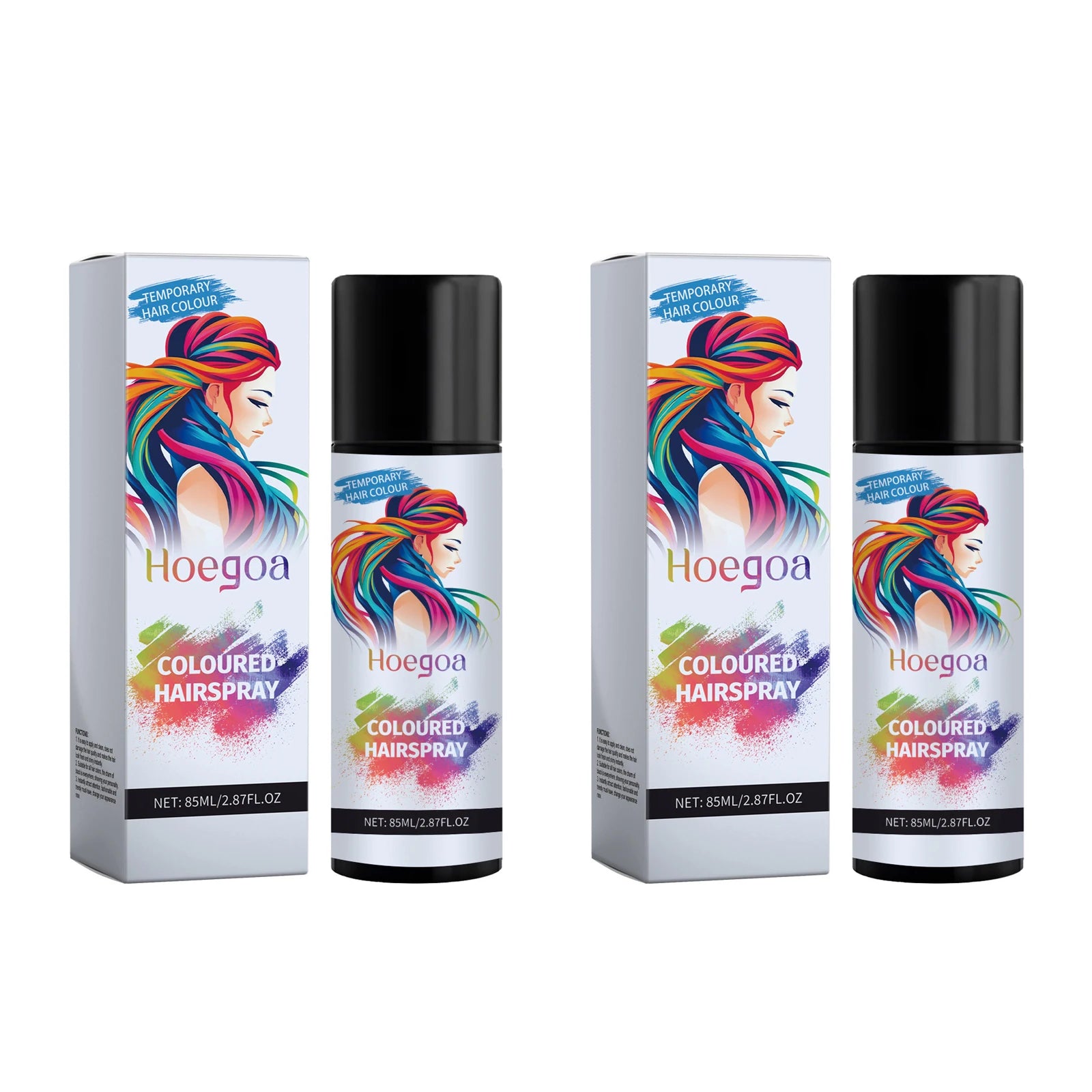 HOEGOA Temporary Black Hair Dye Spray – Cover Grey Hair Temporary Hair Spray Oasis Select 170ml boxed