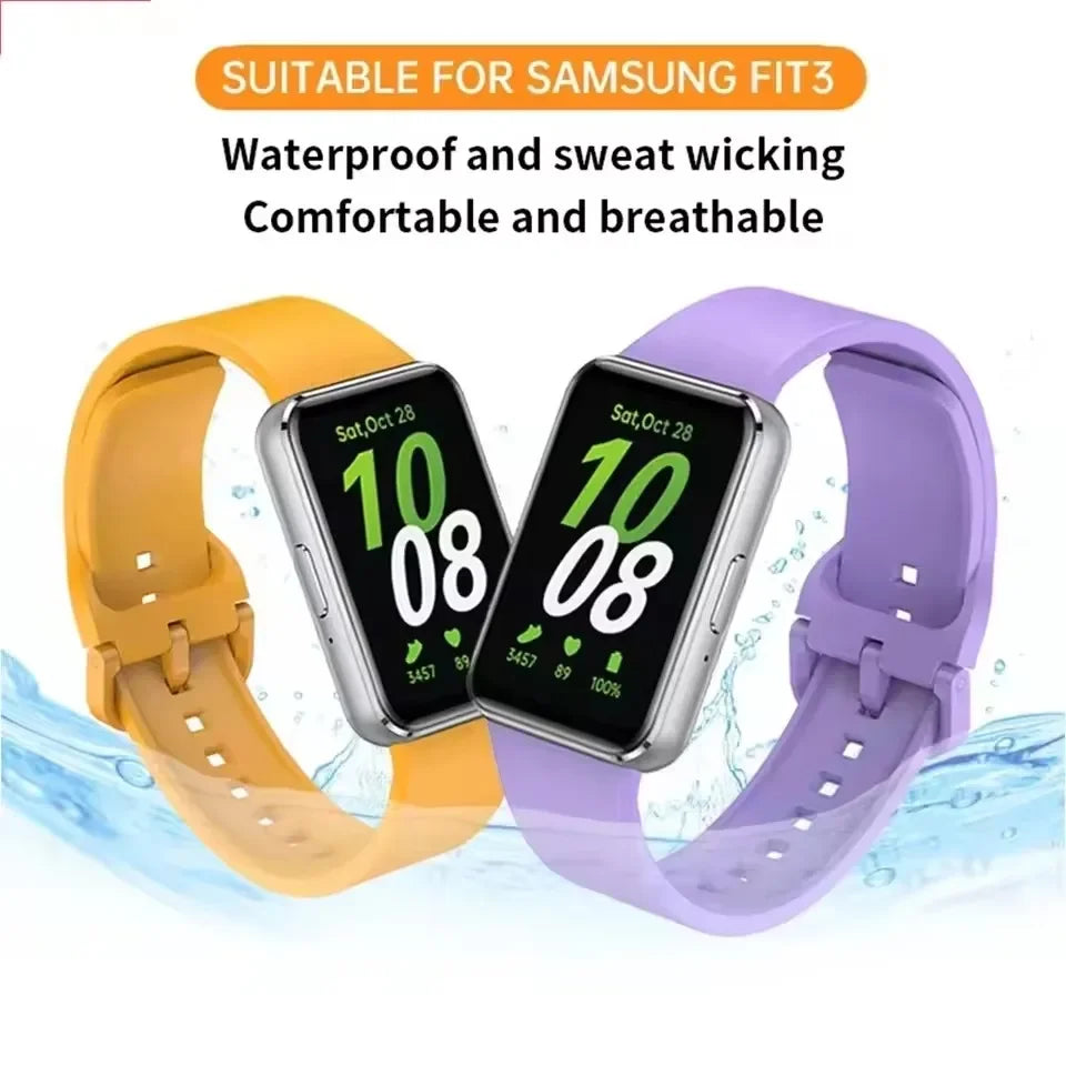 Silicone Sport Band for Samsung Galaxy Fit 3 – Replacement Strap Smartwatch Band Oasis Select