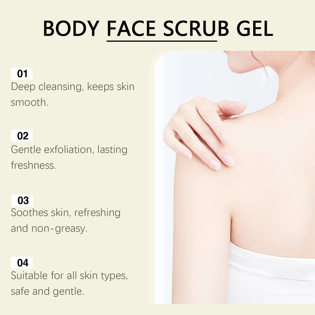 Exfoliating Gel for Body Deep Cleansing Pore Shrinking Remove Dead Skin Gentle Repair Scrub Brightening Moisturizing Skin Care Oasis Select