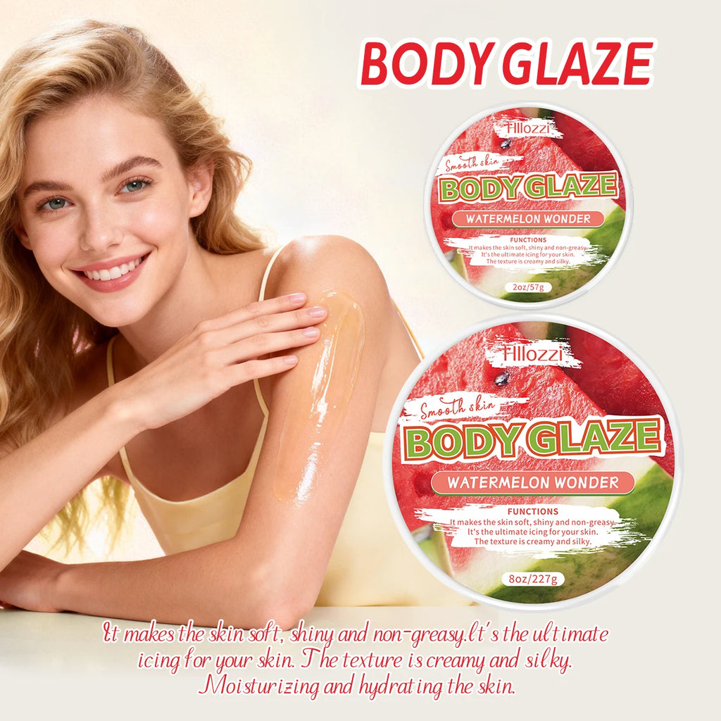 8oz 2oz Body Glaze Watermelon Moisturizes, Protects, and Repairs the Skin brighten and smooth the look of uneven complexion Oasis Select