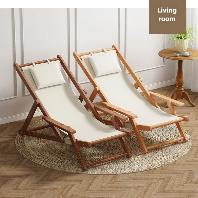 Folding beach chair, nap lounge chair, outdoor portable backrest chair, backrest chair, comfortable home use, adjustable Oasis Select