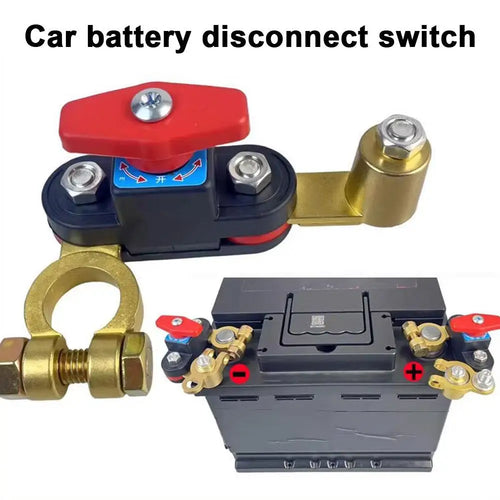 12V-24V Car Battery Disconnect Switch Car Double-sided rotation Anti-Leakage Switch Isolator Bidirectional Joint For Cars Truck Oasis Select