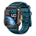 1200mAh Smartwatch Compass Health Smart Watch Men IP68 Waterproof Outdoor Sports Curved HD Screen BT Call LED Flashlight Clock Oasis Select BKBLS