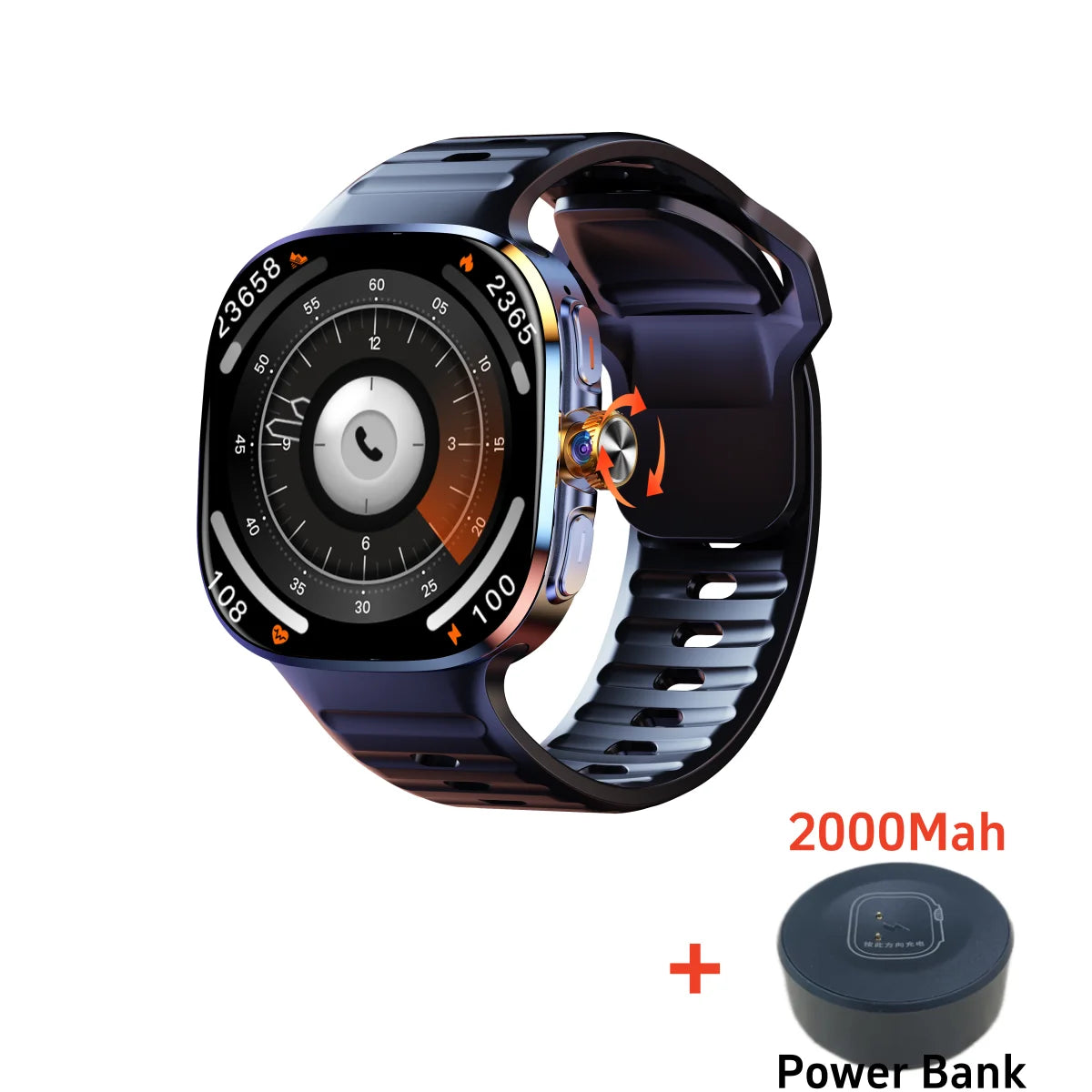 GOLDENSPIKE M99 4G Smartwatch 2.4" AMOLED GPS NFC 8MP Camera